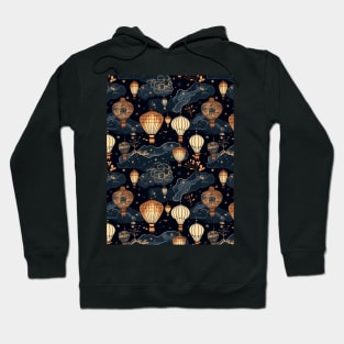 Enchanting Hanging Lanterns - Mystical Night Sky Design Hoodie